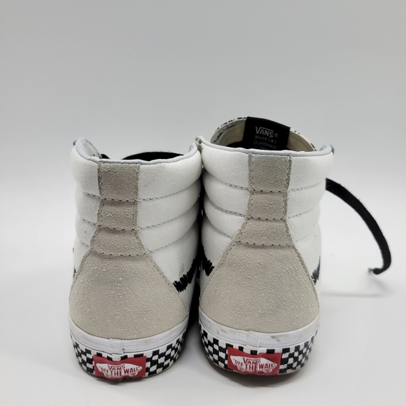 Vans. Unisex SK8-Hi Reissue DIY Black/ True White Skate Shoe - Picture 6 of 12